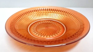 VTG Jeannette Anniversary Iridescent Marigold Carnival Glass Soup Bowl 7.25" - Picture 1 of 6