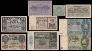 i-010145 Germany 20 Mark 1915, 20 Mark 1914, 500 Mark 1922, 500.000 F - Picture 1 of 2