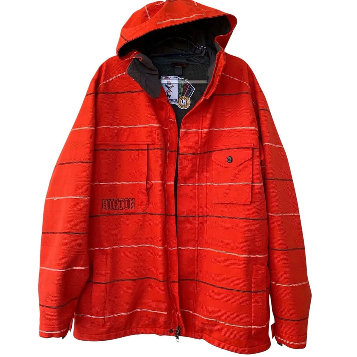 BURTON レッド フード付きジャケット L Burton Orange Winter Sports Coats, Jackets & Vests for sale | eBay