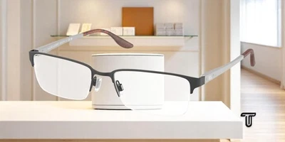 Lentes de demostración negras semi brillantes de 54 mm para hombre Ralph Lauren RL5089 9281 Foto 1 de 4