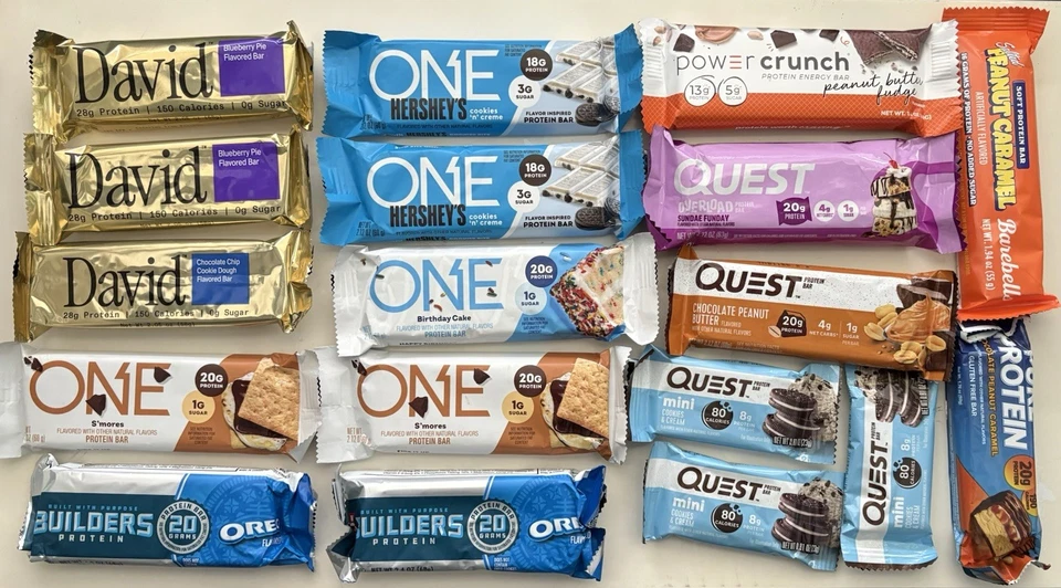 (18 CT) Protein Bar Variety Pack Quest, Barebells, David, One Bar + Many More! - Image 1 of 1