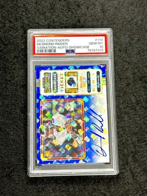 2022 Contenders DESMOND RIDDER Rookie Showcase Ticket ON CARD AUTO PSA 10 -POP 6 - Image 1 of 4