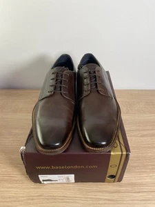 Base London Marley Washed Brown Leather Derby Mens Shoes Size UK 10 EU44 - Picture 1 of 10