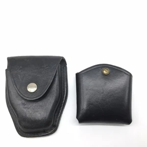 Vintage PWL Leder Doppel Magazin Clip Halter + Mixson Handschellen Tasche Gürtelclip - Bild 1 von 12