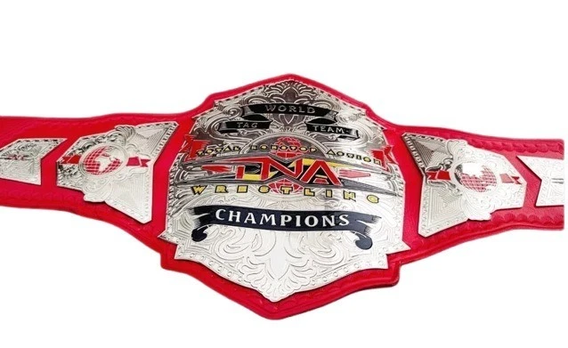 Nuevo cinturón de campeonato de lucha libre TNA Tag Team de 2 mm réplica de latón Foto 1 de 4