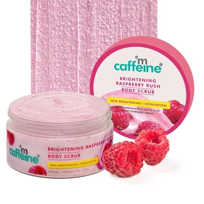 mCaffeine Brightening Raspberry Body Scrub | Tan Removal - 175G - Image 1 of 4
