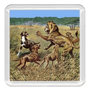 Rhodesian Ridgeback Dogs Lion Dog Acrylic Coaster Novelty Drink Cup Mat Gift - Picture 1 of 1