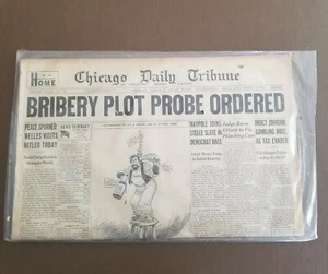 Chicago Daily Tribune 3/2/40 Bribery Plot Probe Ordered Paper Consist of 30 pgs - Picture 1 of 2