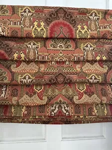 Custom ROMAN SHADE 35” wide x 84” Lined Corded Boho FABRIC Moroccan Warm Tone - Picture 1 of 9