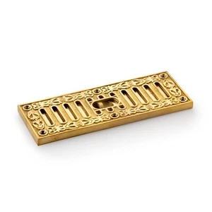 Poliertes Messing Luftausströmer viktorianisch antik Hit & Miss 9" x 3,5" Grill massiv - Bild 1 von 2