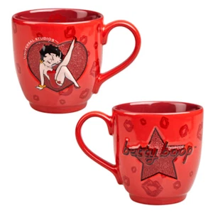 Universal Studios Betty Boop Beaded Ceramic Latte Mug 14 oz New - Picture 1 of 3