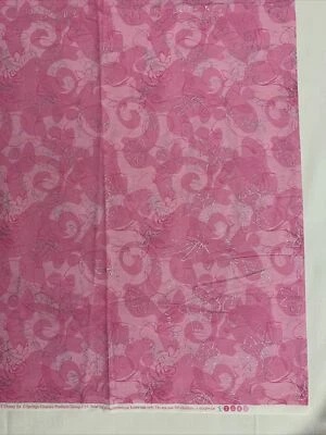 Disney 2.3 Yards Cotton Fabric-Pink on Pink with Silver Glitter Springs-CP19545 - Image 1 of 4