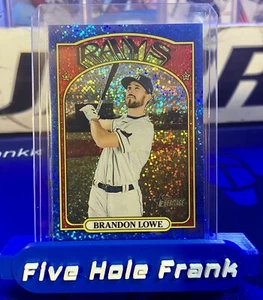 2021 Topps Heritage Brandon Lowe Chrome Blue Sparkle #241 - Picture 1 of 3