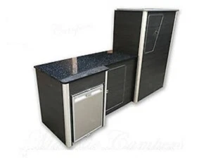 Transit Custom Vito Hacienda Black Kitchen Unit pod SWB Fridge - Picture 1 of 2