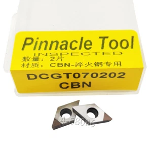 Broca de carburo de nitruro de boro 2 piezas DCGT070202 CBN inserto de diamante para acero, hierro fundido - Imagen 1 de 8