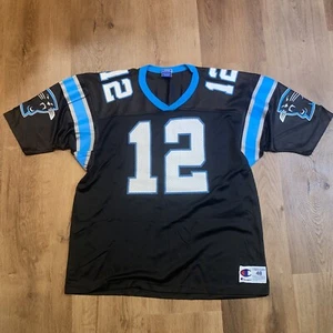 Carolina Panthers Jersey Kerry Collins Vintage 90s Champion Penn State Mens 48 - Picture 1 of 8