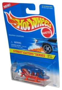 Hot Wheels Street Eaters 3/4 (1995) Orange & Blue Toy Helicopter #414 - Picture 1 of 1