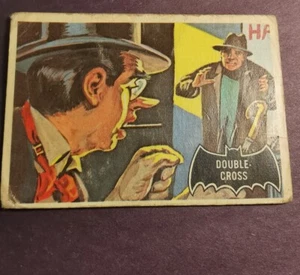 Batman Black Bat 1966 Trading Card TOPPS (Canadian) #22 Double Cross  - Picture 1 of 2