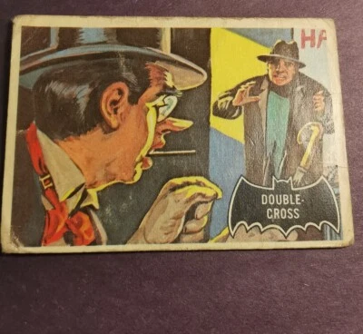 Batman Black Bat 1966 Trading Card TOPPS (Canadian) #22 Double Cross  - Image 1 of 2