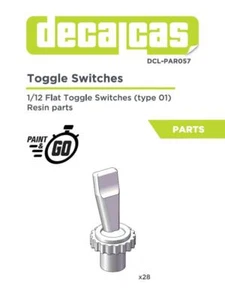1/12 FLAT TOGGLE SWITCHES - DECALCAS - DCL-PAR057 - Imagen 1 de 1