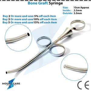 Bone Graft Syringe 3.5mm Implant Grafting Dental Instruments Dentists tools - Picture 1 of 7