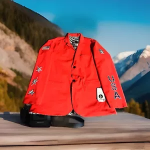 Volcom 2022 Olympic Games Blazer Team USA Jacket Snowboad Team Suit Reversible - Picture 1 of 24