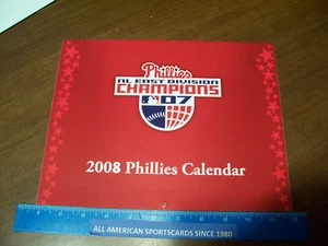 2008 campeones del mundo filadelfia phillies calendario de 12 meses casi como nuevo - Imagen 1 de 3