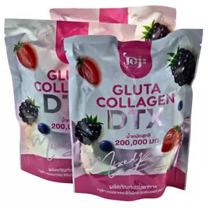 Joji Gluta Collagen DTX Mixed Berry Fiber Drink Skin Bright 200,000 mg 30Sachets - Picture 1 of 15