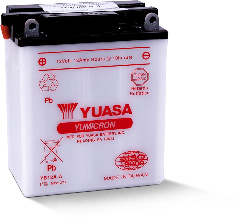 Yuasa YB12A-A Yumicron 12-Volt Battery for Motorcycles - Image 1 of 1