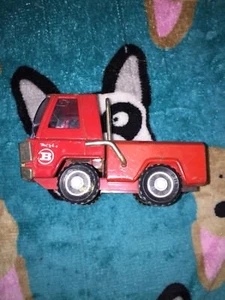 VINTAGE 60s 70s BUDDY L MINI RED STEEL METAL PRESSED MACK FIRE PICKUP TRUCK RARE - Picture 1 of 1
