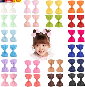 Baby Girls Hair Bows Clips Fully Lined for Babies Fine Hair Infants Toddlers Kid - Picture 1 of 5