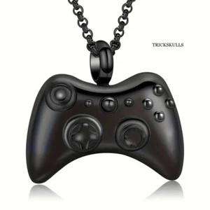 Video Game Controller Stainless Color Plated Gamepad & 22in Round Link Chain - Picture 1 of 10