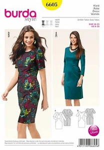 Burda Schnittmuster 6605 tailliertes Kleid fehlt Größe 6-20 - Bild 1 von 2
