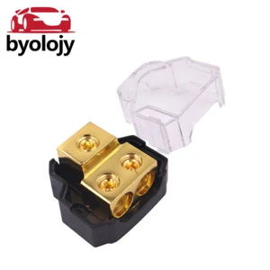 Car Audio Splitter Amp Power 0 Gauge In 4 Gauge Out 2-Way Distribution Block - Picture 1 of 8