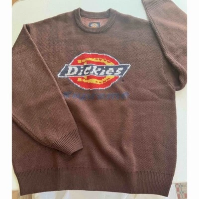 【Taglia M, L】 Maglione Supreme DICKIES marrone come nuovo raro affare - Immagine 1 di 4