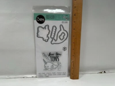 Sizzix Framelits Love You Tons Narwhal Jen 4 estampillas largas 4 troqueles 662681 Foto 1 de 4