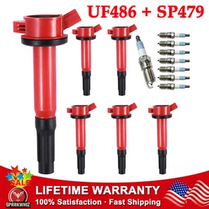6 Pack UF486 Ignition Coil & Spark Plug for 2009-2012 Ford Escape Fusion V6 3.0L - Picture 1 of 18