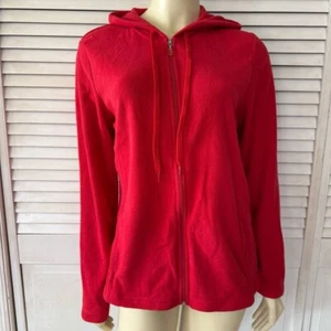Women's Athletech Red Fleece Hoodie Size L - Picture 1 of 9