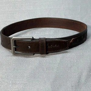 Cabela’s Brown Leather & Camouflage Belt 22” - Picture 1 of 14