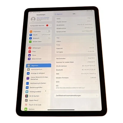 iPad Air 64 GB (4th Gen) Wi-Fi + Cellular Gold/ohne Ovp - Bild 1 von 4