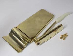 Replacement Lyre/Maestro Style Vibrola For Gibson Guitars - Long - Gold - Picture 1 of 6