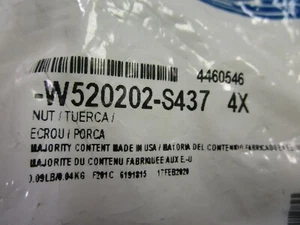 4 Pack 2013-2023 Ford Escape Bronco Sport Fusion Trans Support Nut W520202-S437 - Picture 1 of 3