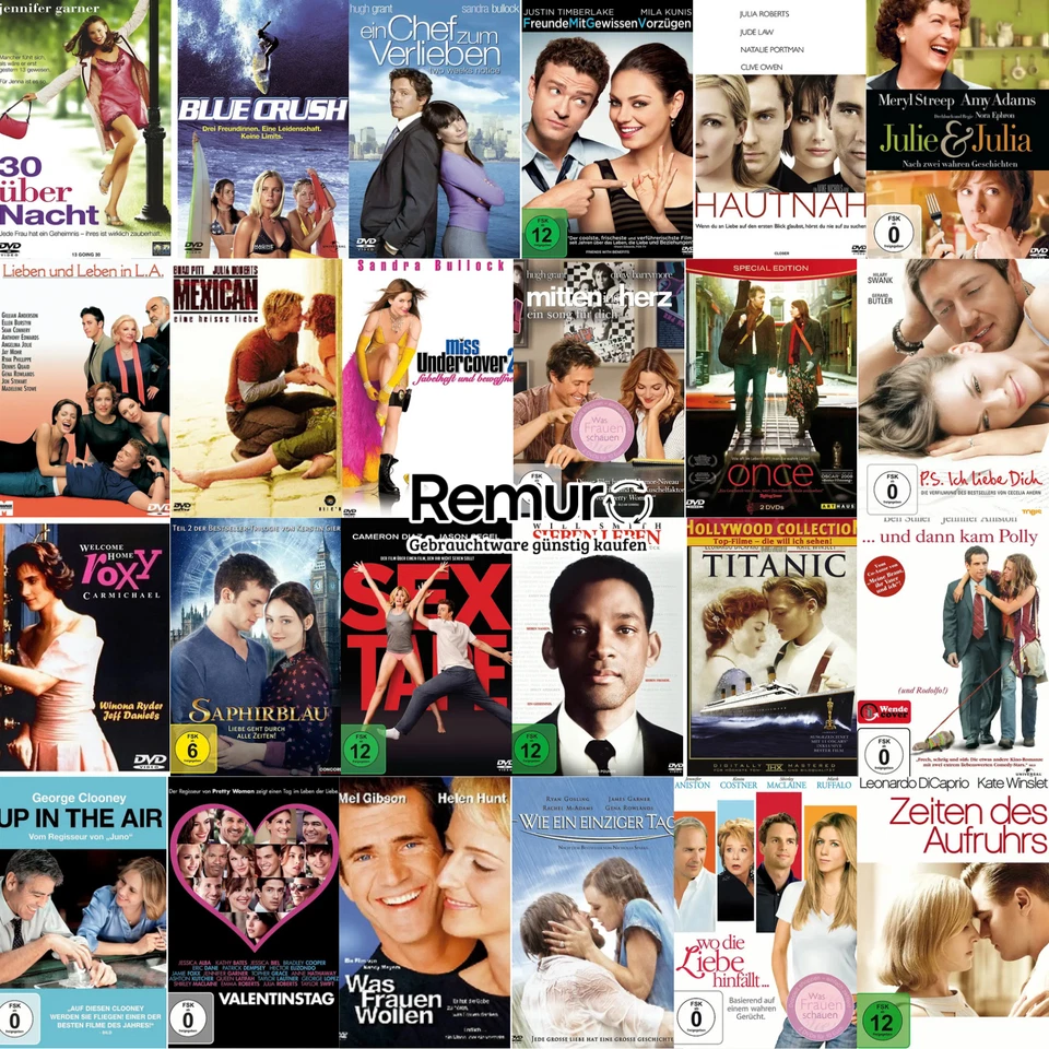 DVD Auswahl – Liebesfilme • Drama • Romantik • Melodram •Liebesdrama -Romanze-- - Bild 1 von 1