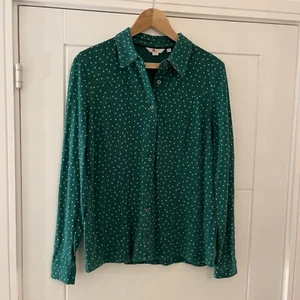 Boden Green Cotton Shirt Size 14 - Picture 1 of 7