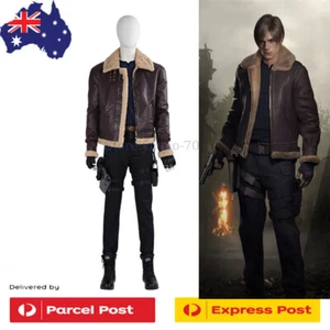 Resident Evil 4 Remake Leon Scott Kennedy Cosplay Deluxe Costume Jacket Outfits - Picture 1 of 21