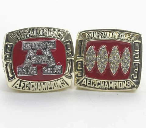 2pcs 1991 1993 BUFFALO BILLS AFC Championship Replica Ring ! Cover