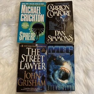Adult Novel Bundle of 4 Michael Crichton John Grisham Horror Thriller Suspense - Bild 1 von 7