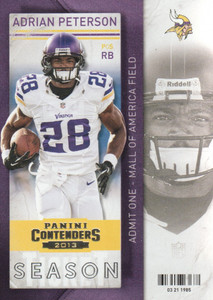 2013 Panini Contenders #100 Adrian Peterson