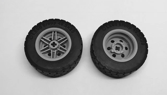 Lego Technik Technic Reifen 49,5 x 20 15413 Felge 56145 hellgrau 42078 NEU 2x