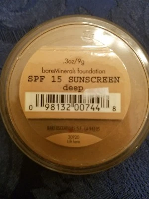 Bare Escentuals bareMinerals Foundation 9g/ .3oz  DEEP ~ Inner Seal - Image 1 of 3